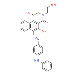 3-hydroxy-N,N-bis(2-hydroxyethyl)-4-[[4-(phenylamino)phenyl]azo]naphthalene-2-carboxamide结构式