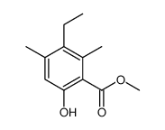 methyl 3-ethyl-6-hydroxy-2,4-dimethylbenzoate结构式