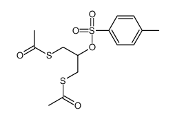 S-[3-acetylsulfanyl-2-(4-methylphenyl)sulfonyloxypropyl] ethanethioate Structure