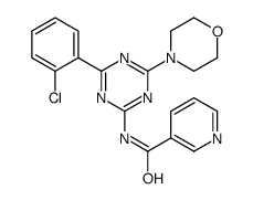 N-[4-(2-chlorophenyl)-6-morpholin-4-yl-1,3,5-triazin-2-yl]pyridine-3-carboxamide Structure