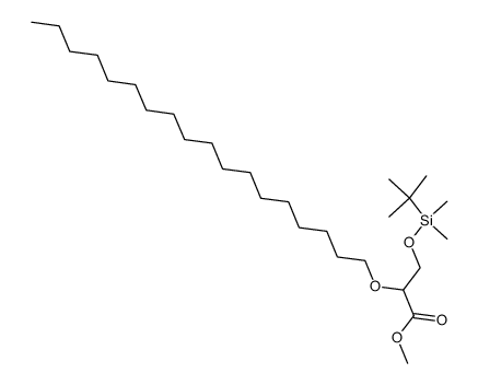 (R,S)-methyl-3-(tert-butyldimethylsilyloxy)-2-(1-octadecyloxy)propionat结构式