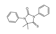 4,4-dimethyl-1,3-diphenyl-5-sulfanylideneimidazolidin-2-one结构式