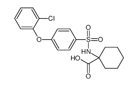 1-(([4-(2-CHLOROPHENOXY)PHENYL]SULFONYL)AMINO)CYCLOHEXANECARBOXYLIC ACID structure