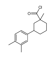 3-(3,4-dimethylphenyl)-1-methylcyclohexane-1-carbonyl chloride Structure