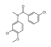 3-chloro-N-(3-chloro-4-methoxyphenyl)-N-methylbenzamide结构式