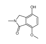 4-hydroxy-7-methoxy-2-methyl-3H-isoindol-1-one结构式