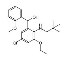 (5-chloro-2-[(2,2-dimethylpropyl)amino]-3-ethoxyphenyl)(2-methoxyphenyl)methanol Structure