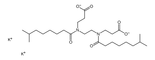 dipotassium N,N'-ethane-1,2-diylbis[N-(1-oxoisononyl)-beta-alaninate] structure