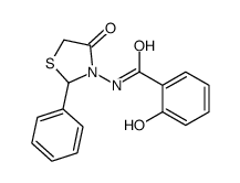 2-hydroxy-N-(4-oxo-2-phenyl-1,3-thiazolidin-3-yl)benzamide Structure