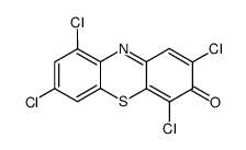 2,4,7,9-tetrachloro-phenothiazin-3-one结构式