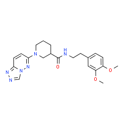 N-[2-(3,4-dimethoxyphenyl)ethyl]-1-([1,2,4]triazolo[4,3-b]pyridazin-6-yl)piperidine-3-carboxamide结构式