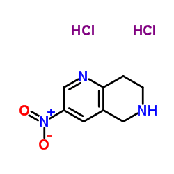 3-NITRO-5,6,7,8-TETRAHYDRO-[1,6]NAPHTHYRIDINE DIHYDROCHLORIDE structure