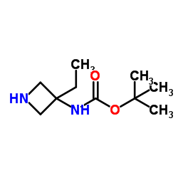 tert-butyl N-(3-ethylazetidin-3-yl)carbamate Structure