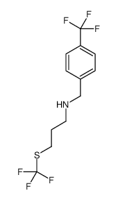 N-[4-(Trifluoromethyl)benzyl]-3-[(trifluoromethyl)sulfanyl]-1-pro panamine Structure