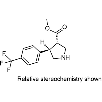 rel-(3S,4R)-4-(4-(三氟甲基)苯基)吡咯烷-3-羧酸甲酯图片