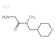 2-Amino-N-methyl-N-(tetrahydro-2H-pyran-4-ylmethyl)acetamide hydrochloride Structure