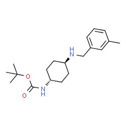 tert-Butyl (1R*,4R*)-4-(3-methylbenzylamino)cyclohexylcarbamate structure