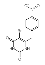 5-bromo-6-[(4-nitrophenyl)methyl]-1H-pyrimidine-2,4-dione Structure