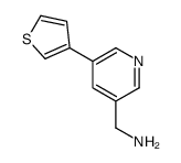 (5-thiophen-3-ylpyridin-3-yl)methanamine结构式