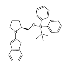 (S)-2-(((tert-butyldiphenylsilyl)oxy)methyl)-1-(1H-inden-2-yl)pyrrolidine Structure