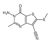 3-Amino-2-methyl-6-methylsulfanyl-4-oxo-3,4-dihydro-thieno[3,2-d]pyrimidine-7-carbonitrile Structure