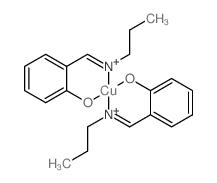 Copper,bis[2-[(propylimino-kN)methyl]phenolato-kO]- Structure