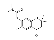 S-(2,2,6-trimethyl-4-oxochroman-7-yl) dimethylcarbamothioate结构式