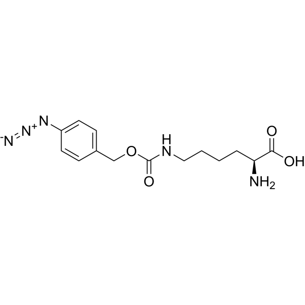 N6-[[(4-Azidophenyl)methoxy]carbonyl]-L-lysine Structure