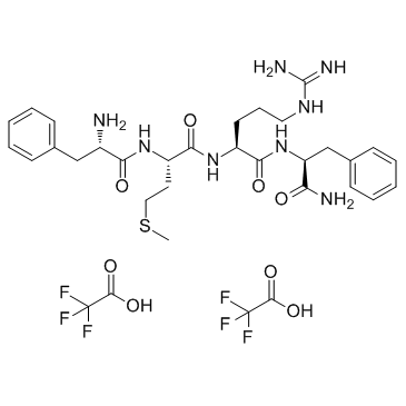 Phe-Met-Arg-Phe amide trifluoroacetate Structure