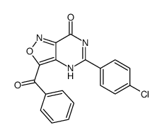 3-benzoyl-5-(4-chlorophenyl)-4H-[1,2]oxazolo[4,3-d]pyrimidin-7-one结构式