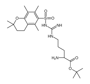 tert-butyl (2S)-2-amino-5-[[amino-[(2,2,5,7,8-pentamethyl-3,4-dihydrochromen-6-yl)sulfonylamino]methylidene]amino]pentanoate Structure