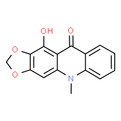 11-Hydroxy-5-methyl-1,3-dioxolo[4,5-b]acridin-10(5H)-one结构式