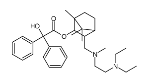 [2-[[2-(diethylamino)ethyl-methylamino]methyl]-4,7,7-trimethyl-3-bicyclo[2.2.1]heptanyl] 2-hydroxy-2,2-diphenylacetate Structure