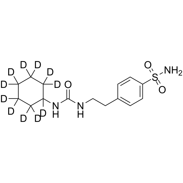 4-(2-(3-Cyclohexylureido)ethyl)benzenesulfonamide-d11结构式