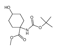 syn/anti-1-[N-(t-butoxycarbonyl)amino]-4-hydroxycyclohexane-1-carboxylic acid methyl ester结构式