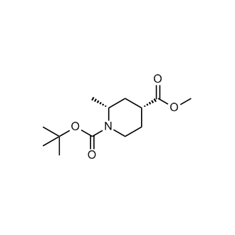 (2R,4R)-1-叔丁基4-甲基-2-甲基哌啶-1,4-二羧酸酯结构式