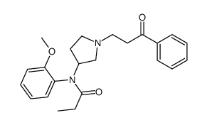 N-(2-methoxyphenyl)-N-[1-(3-oxo-3-phenylpropyl)pyrrolidin-3-yl]propanamide Structure