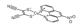 Cu(maleonitriledithiolate)(5-nitro-1,10-phenanthroline)结构式