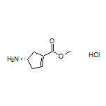 (S)-4-氨基-1-环戊烯甲酯盐酸盐结构式