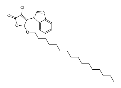 3-(benzimidazol-1-yl)-4-chloro-2-hexadecoxy-2H-furan-5-one Structure