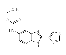 5-Benzimidazolecarbamicacid, 2-(4-thiazolyl)-, ethyl ester (8CI)结构式