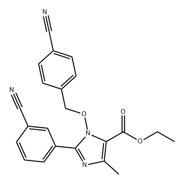 1H-Imidazole-5-carboxylic acid, 2-(3-cyanophenyl)-1-[(4-cyanophenyl)methoxy]-4-methyl-, ethyl ester图片