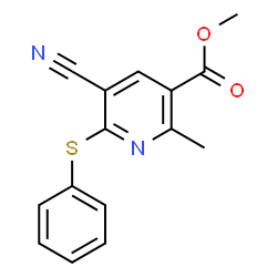 Methyl 5-cyano-2-methyl-6-(phenylsulfanyl)nicotinate结构式