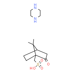 piperazine 2-oxobornane-10-sulphonate结构式