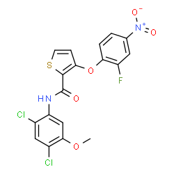 N-(2,4-Dichloro-5-methoxyphenyl)-3-(2-fluoro-4-nitrophenoxy)-2-thiophenecarboxamide structure