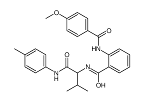 Benzamide, 2-[(4-methoxybenzoyl)amino]-N-[2-methyl-1-[[(4-methylphenyl)amino]carbonyl]propyl]- (9CI) structure