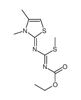 ethyl (NE)-N-[[(E)-(3,4-dimethyl-1,3-thiazol-2-ylidene)amino]-methylsulfanylmethylidene]carbamate Structure