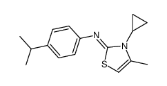 3-cyclopropyl-4-methyl-N-(4-propan-2-ylphenyl)-1,3-thiazol-2-imine Structure