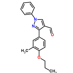 3-(3-Methyl-4-propoxyphenyl)-1-phenyl-1H-pyrazole-4-carbaldehyde structure