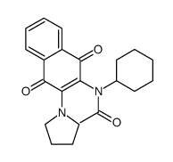 N-cyclohexyl-N-(1,4-dioxo-3-pyrrolidin-1-ylnaphthalen-2-yl)acetamide Structure